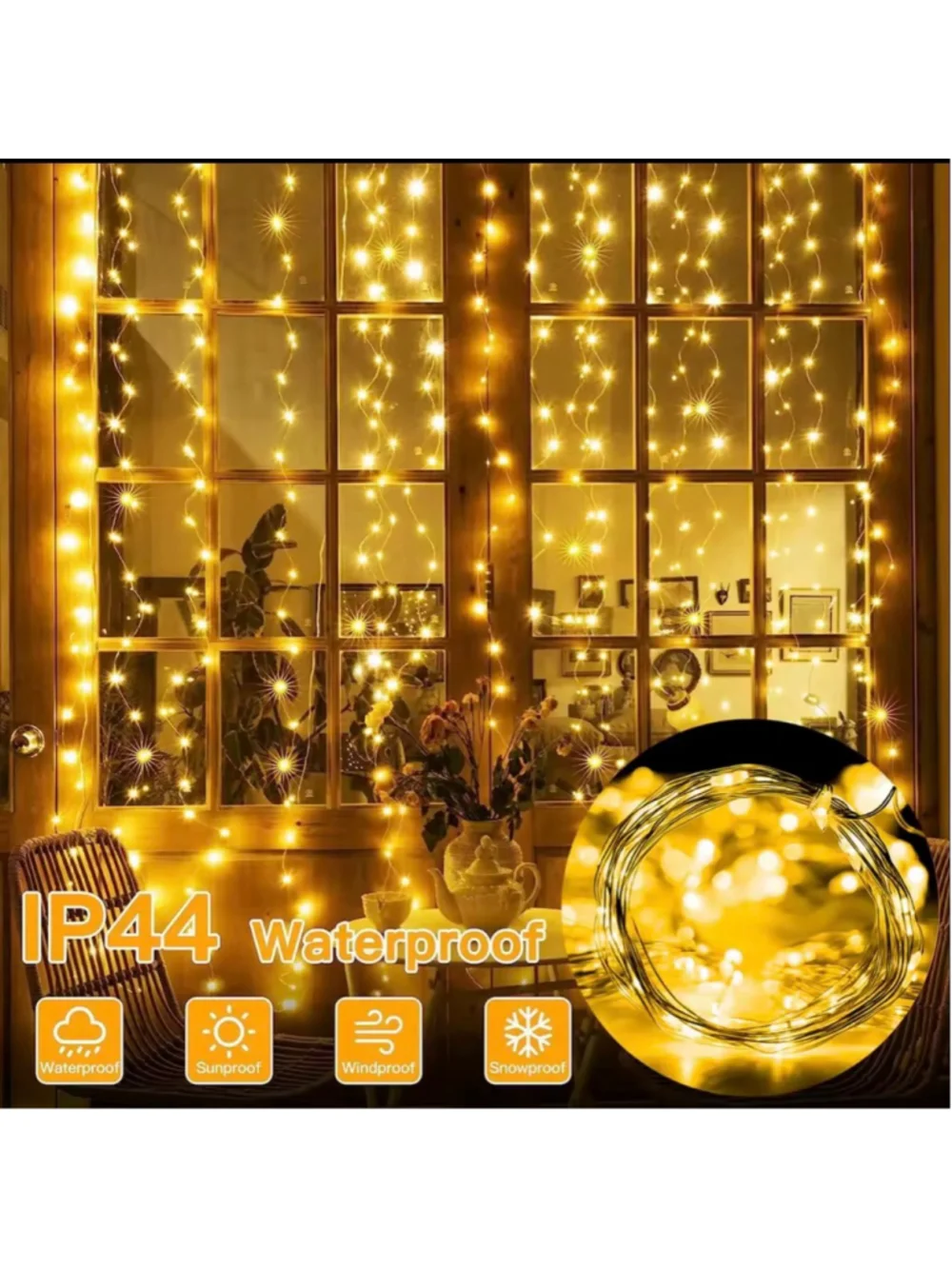 String Lights LED USB Remote - Christmas, Holiday, Party, Fairy - Warm Colored